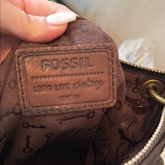 Fossil long live 1954 Elegant Brown Leather Handbag - Picture 9 of 10